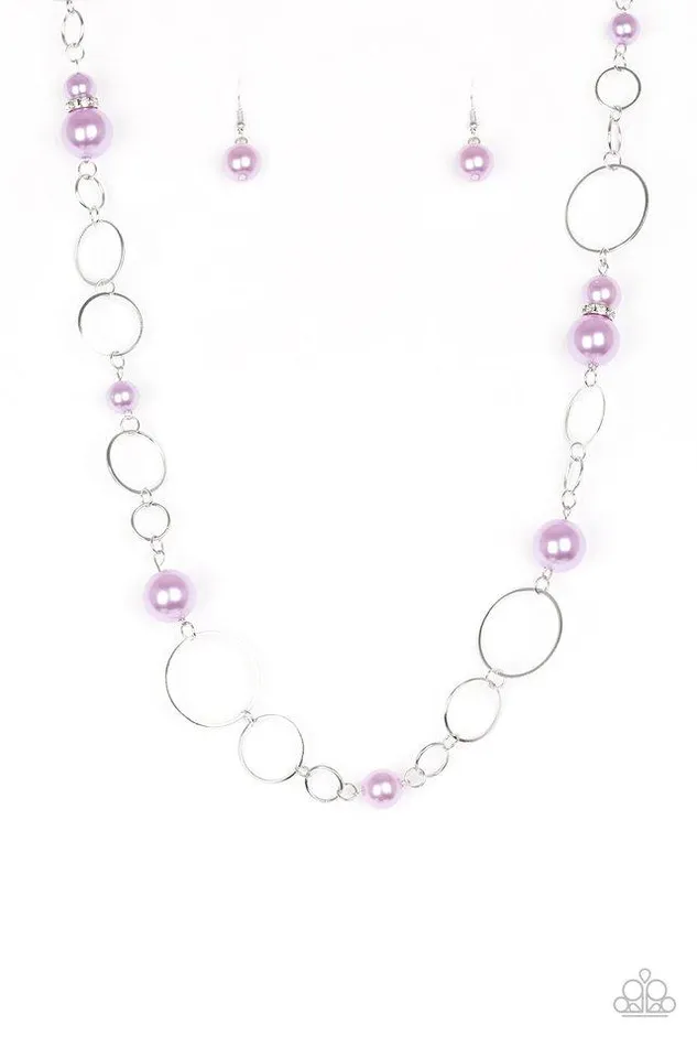 Paparazzi Jewelry Necklaces Paparazzi Necklace Lovely Lady Luck Purple