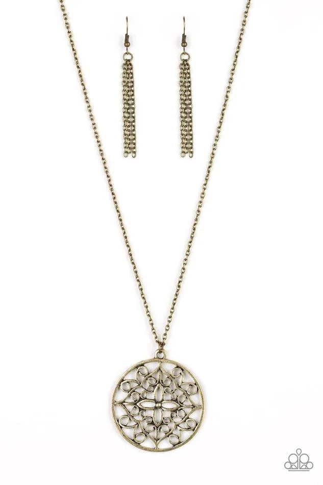 Paparazzi Jewelry Necklaces Paparazzi Necklace Mandala Melody Brass