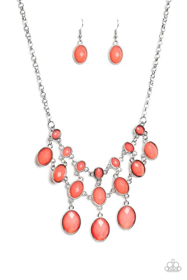 Paparazzi Jewelry Necklaces Paparazzi Necklace Mermaid Marmalade Orange