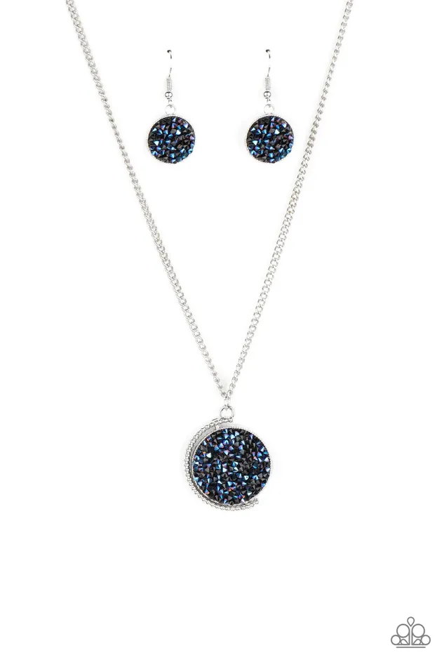Paparazzi Jewelry Necklaces Paparazzi Necklace My Moon and Stars Blue