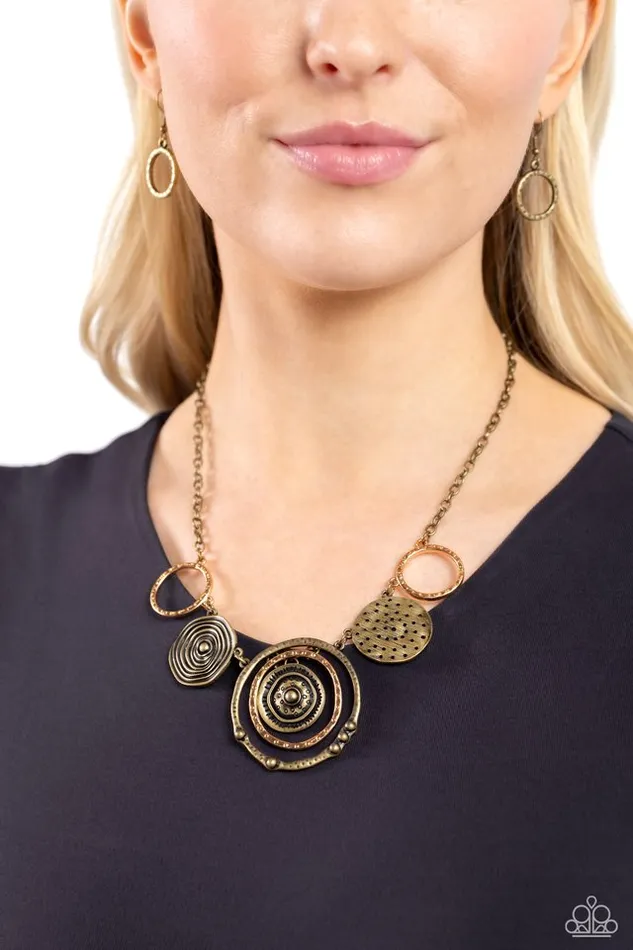 Paparazzi Jewelry Necklaces Paparazzi Necklace Mysterious Masterpiece Brass