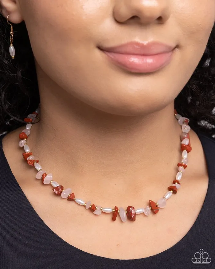 Paparazzi Jewelry Necklaces Paparazzi Necklace Natural Nuance Red