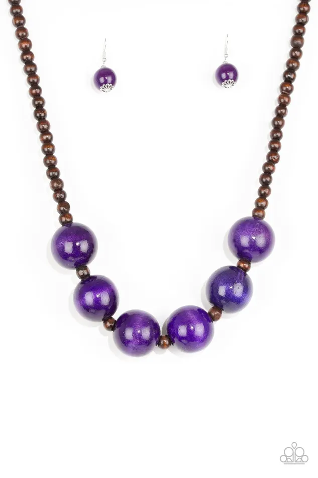 Paparazzi Jewelry Necklaces Paparazzi Necklace Oh My Miami Purple