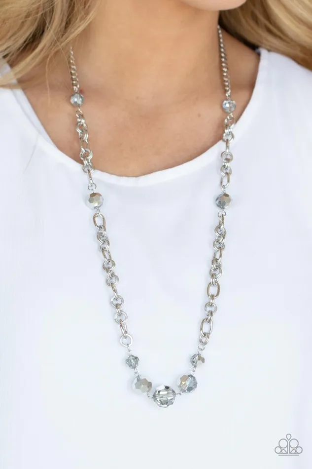 Paparazzi Jewelry Necklaces Paparazzi Necklace Prismatic PickMeUp Silver