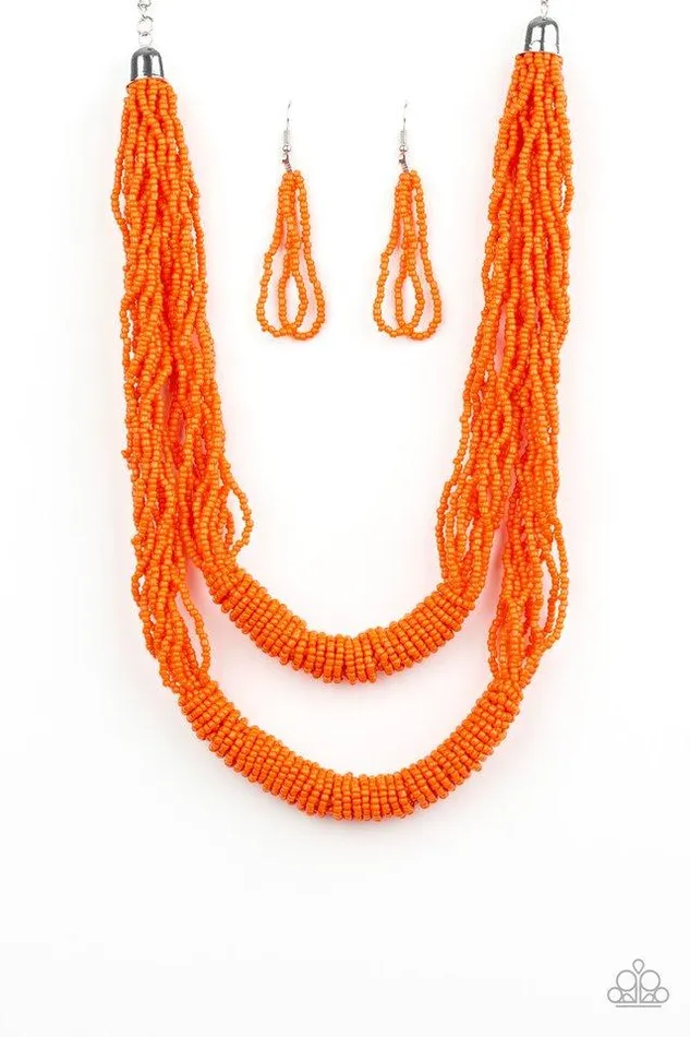 Paparazzi Jewelry Necklaces Paparazzi Necklace Right As RAINFOREST Orange