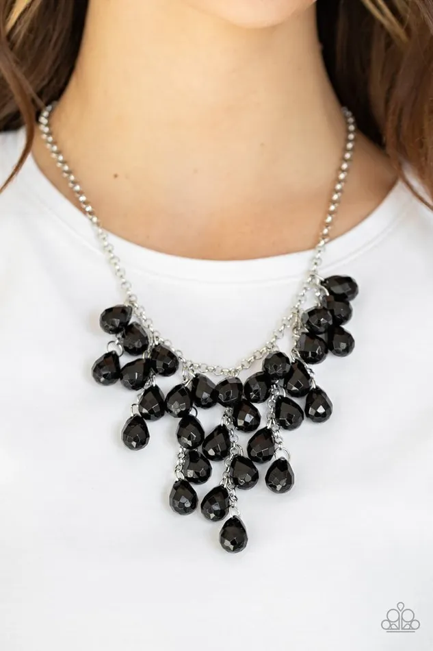 Paparazzi Jewelry Necklaces Paparazzi Necklace Serenely Scattered Black