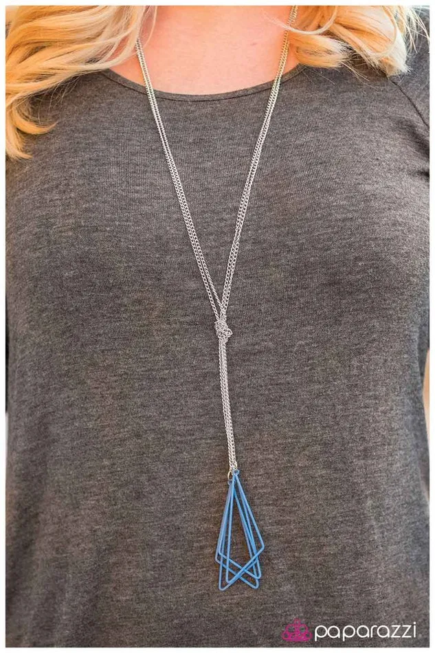 Paparazzi Jewelry Necklaces Paparazzi Necklace Shape of Things to Come Blue
