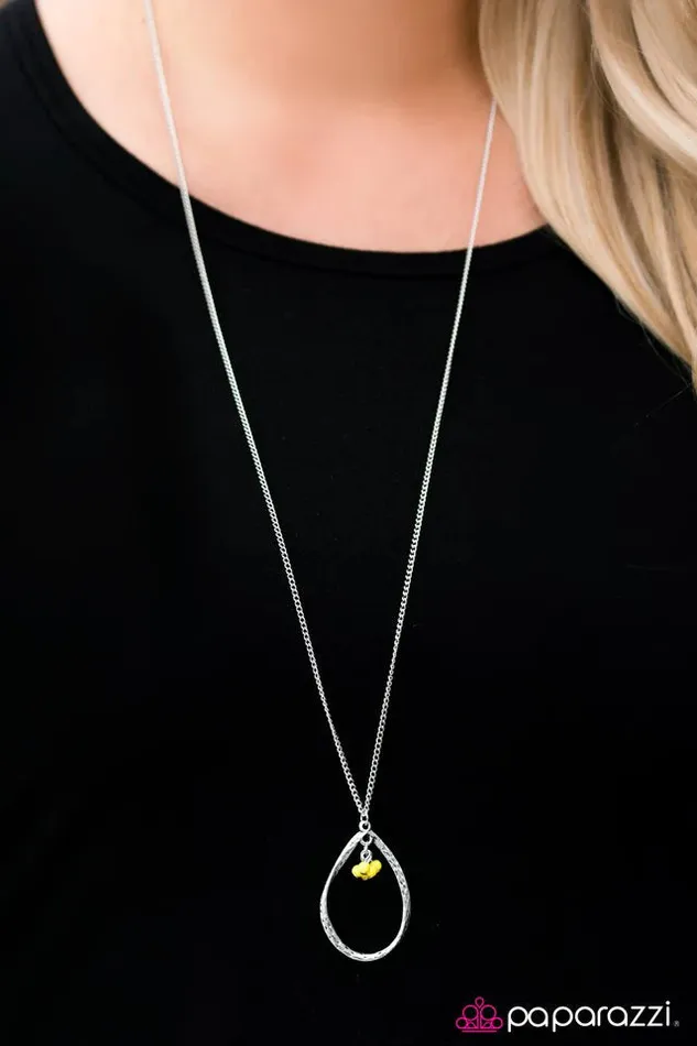 Paparazzi Jewelry Necklaces Paparazzi Necklace Summer Skies Yellow