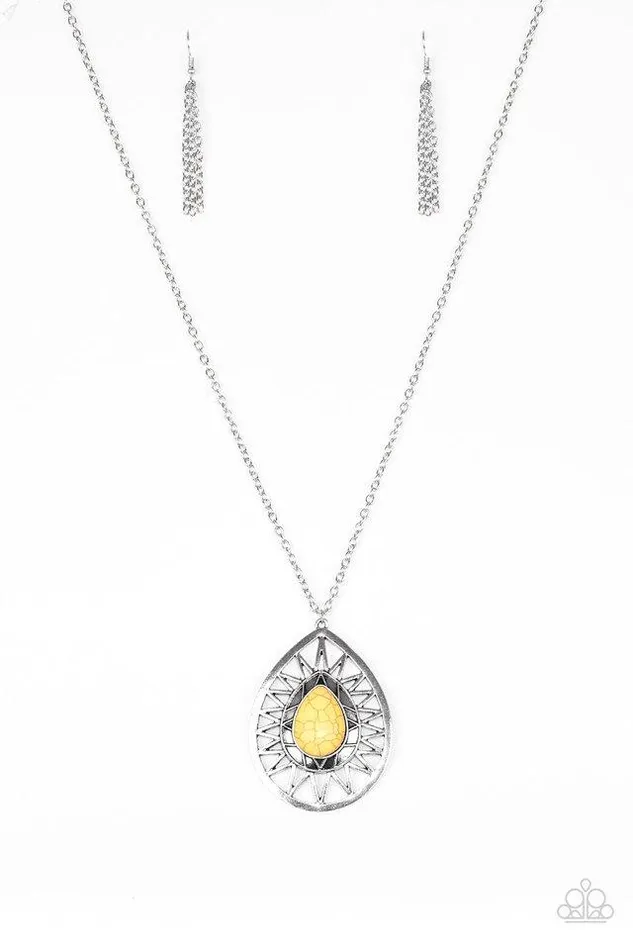 Paparazzi Jewelry Necklaces Paparazzi Necklace Summer Sunbeam Yellow