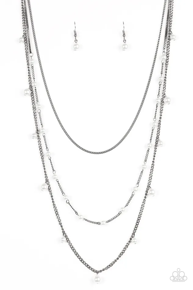 Paparazzi Jewelry Necklaces Paparazzi Necklace The FAME Is Up White
