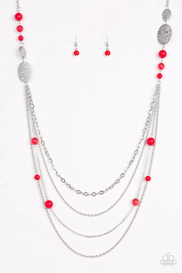Paparazzi Jewelry Necklaces Paparazzi Necklace The SUMMERTIME Of Your Life Red