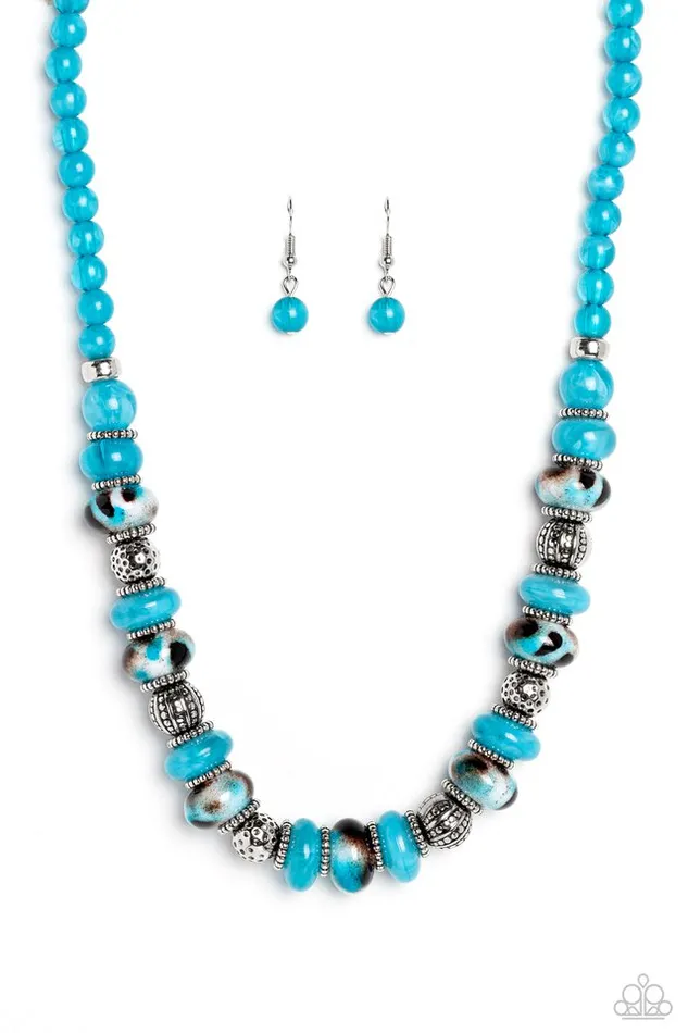 Paparazzi Jewelry Necklaces Paparazzi Necklace Warped Whimsicality Blue