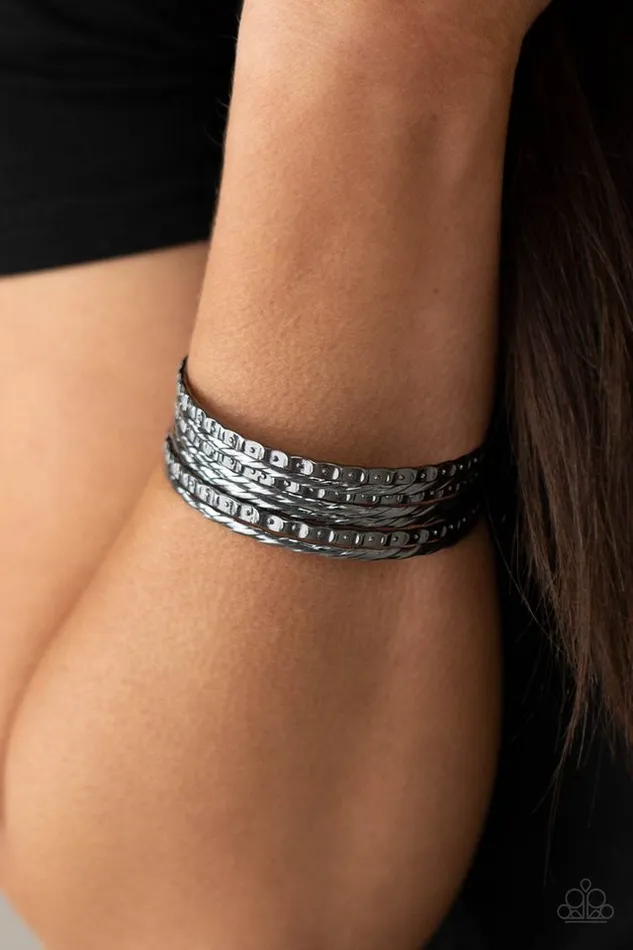 Paparazzi Jewelry Paparazzi Bracelet BackToBack Stacks Black Bracelets