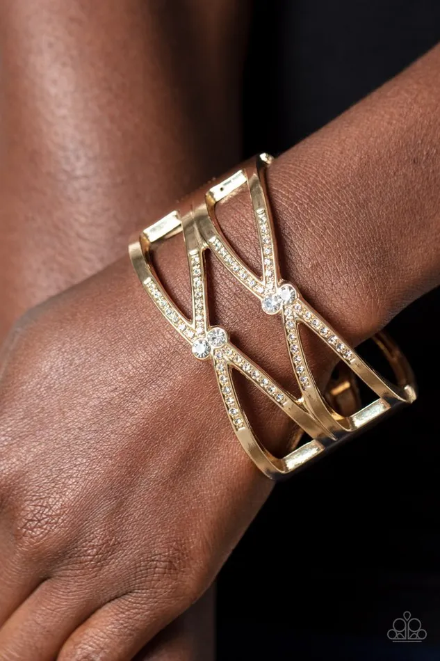 Paparazzi Jewelry Paparazzi Bracelet Entrancing Etiquette Gold Bracelets