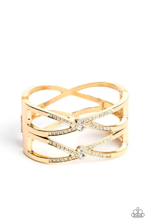 Paparazzi Jewelry Paparazzi Bracelet Entrancing Etiquette Gold Bracelets