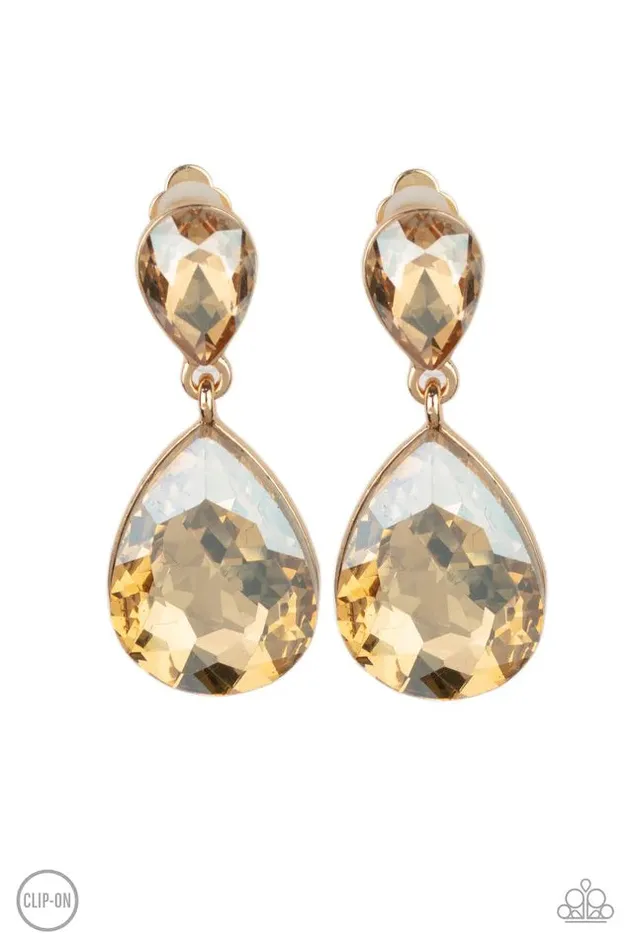 Paparazzi Jewelry Paparazzi Earring Aim For The MEGASTARS Gold Earrings