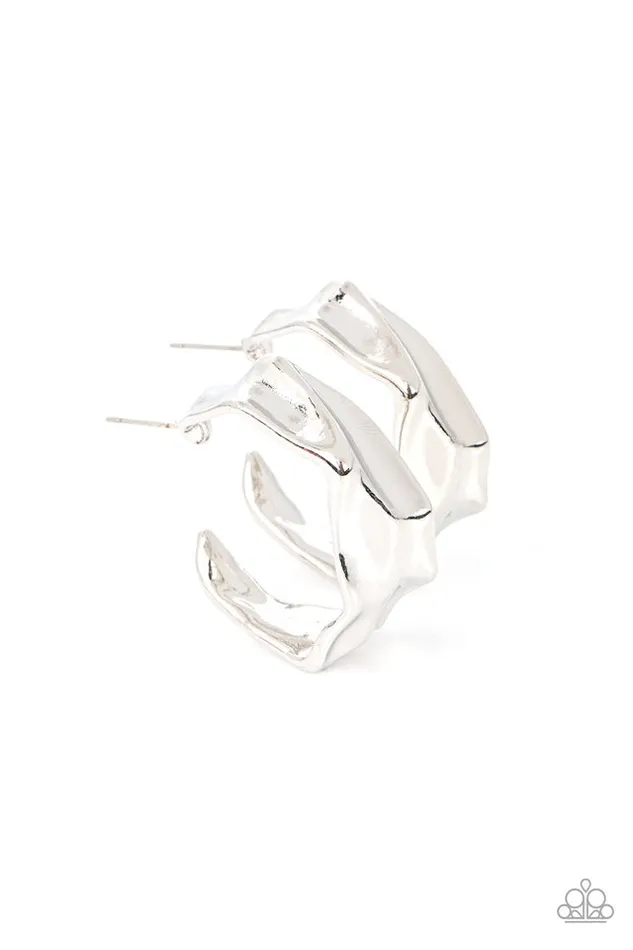 Paparazzi Jewelry Paparazzi Earring Cutting Edge Couture Silver Earrings Paparazzi Jewelry Paparazzi Earring Cutting Edge Couture Silver Earrings