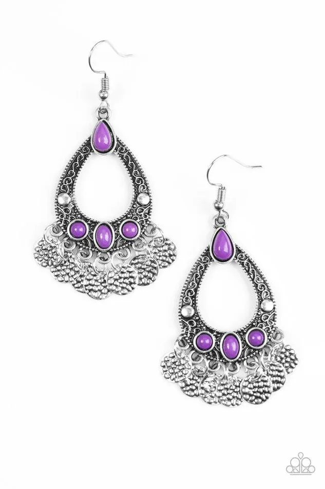Paparazzi Jewelry Paparazzi Earring Island Escapade Purple Earrings