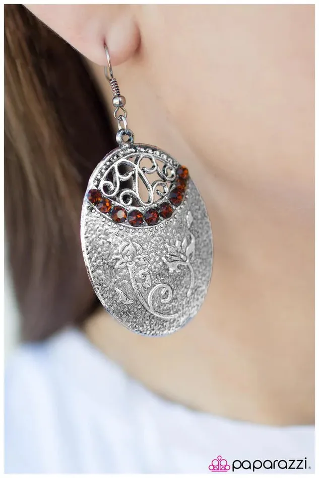 Paparazzi Jewelry Paparazzi Earring Pretty As A Picture Brown Earrings