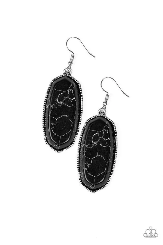 Paparazzi Jewelry Paparazzi Earring Stone Quest Black Earrings