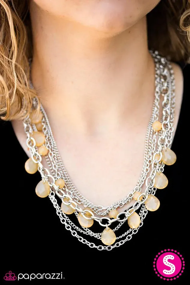 Paparazzi Jewelry Paparazzi Necklace Cut and Run Yellow Necklaces