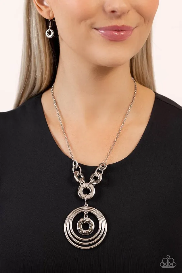 Paparazzi Jewelry Paparazzi Necklace High HOOPS Silver Necklaces