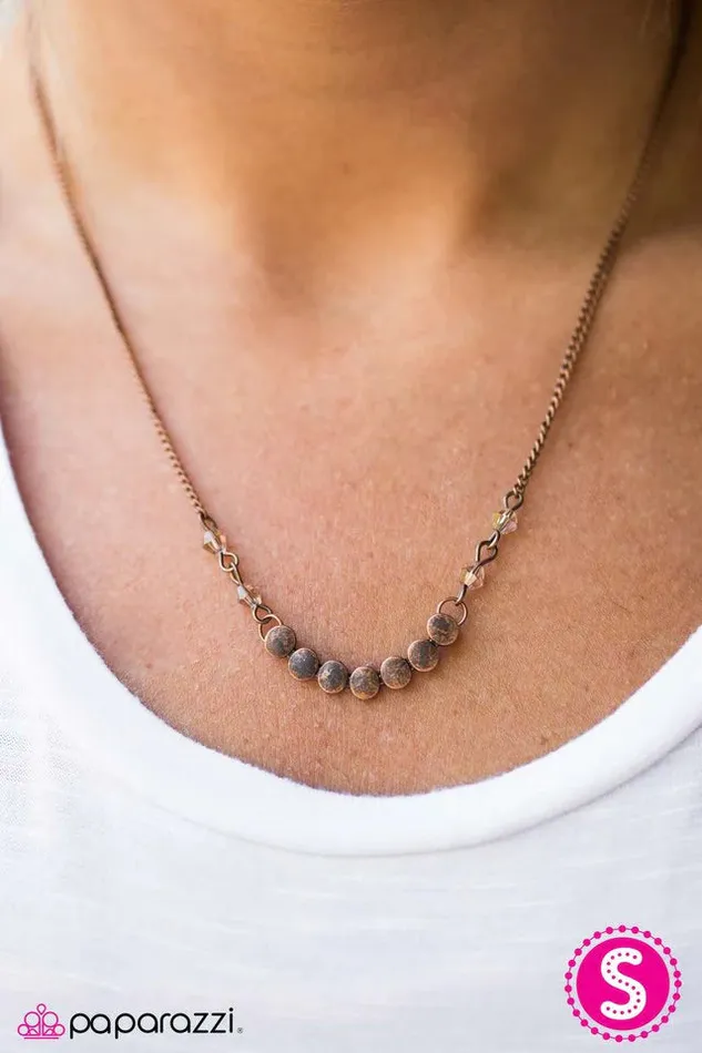 Paparazzi Jewelry Paparazzi Necklace Up Your Glow Copper Necklaces