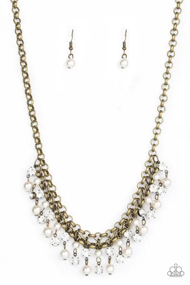Paparazzi Jewelry Paparazzi Necklace You May Kiss the Bride Brass Necklaces