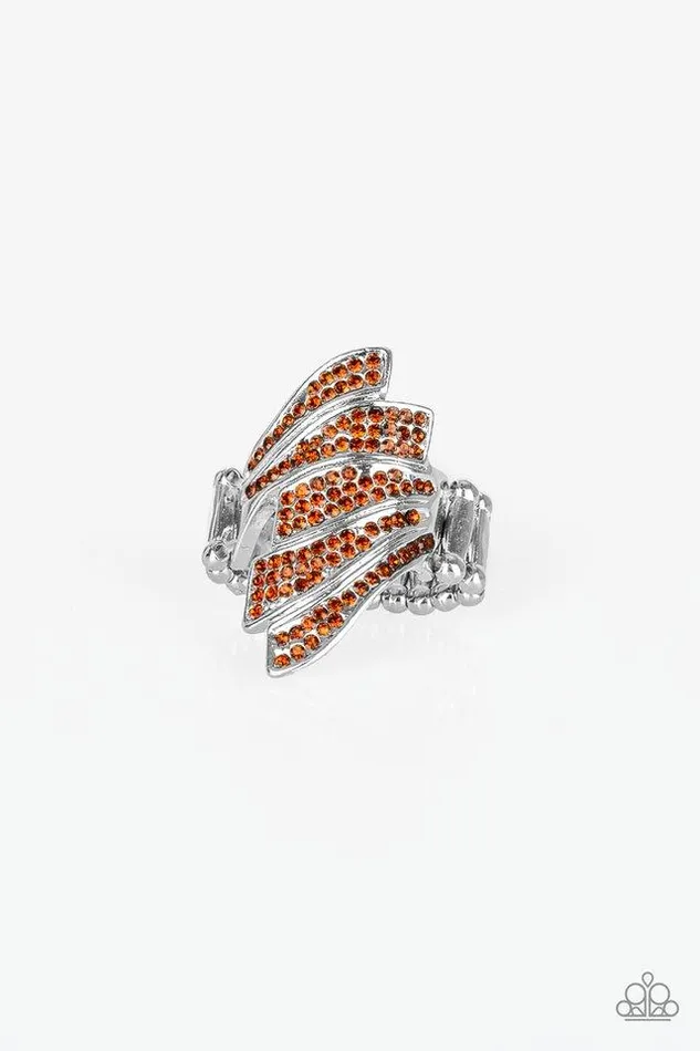 Paparazzi Jewelry Paparazzi Ring Majestically Monte Carlo Brown Rings