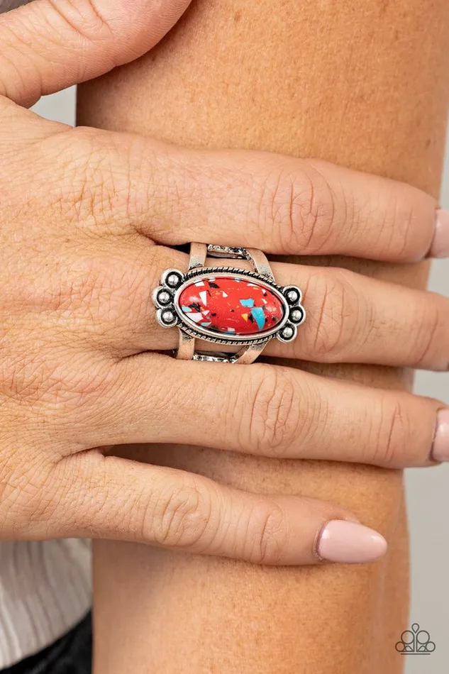 Paparazzi Jewelry Paparazzi Ring Psychedelic Deserts Red Rings