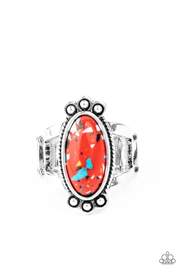 Paparazzi Jewelry Paparazzi Ring Psychedelic Deserts Red Rings Paparazzi Jewelry Paparazzi Ring Psychedelic Deserts Red Rings