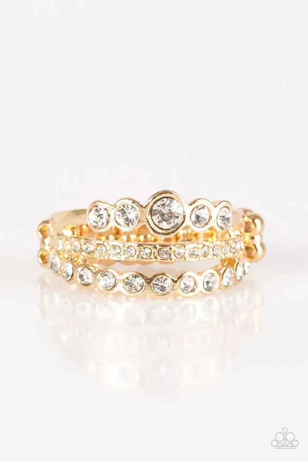 Paparazzi Jewelry Rings Paparazzi Ring Cherish The Glitter Gold