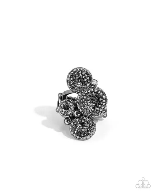 Paparazzi Jewelry Rings Paparazzi Ring Deluxe Discs Black Paparazzi Jewelry Rings Paparazzi Ring Deluxe Discs Black