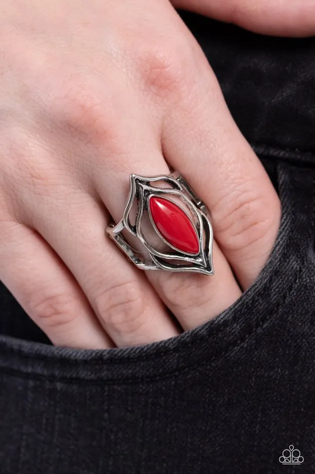 Paparazzi Jewelry Rings Paparazzi Ring Fearless Fluorescence Red