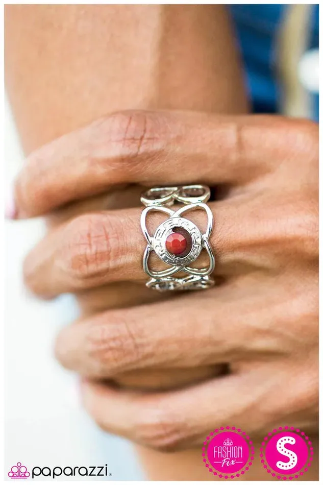 Paparazzi Jewelry Rings Paparazzi Ring In The Middle of Nowhere Red
