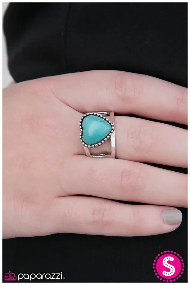 Paparazzi Jewelry Rings Paparazzi Ring Rule With Your Heart Blue
