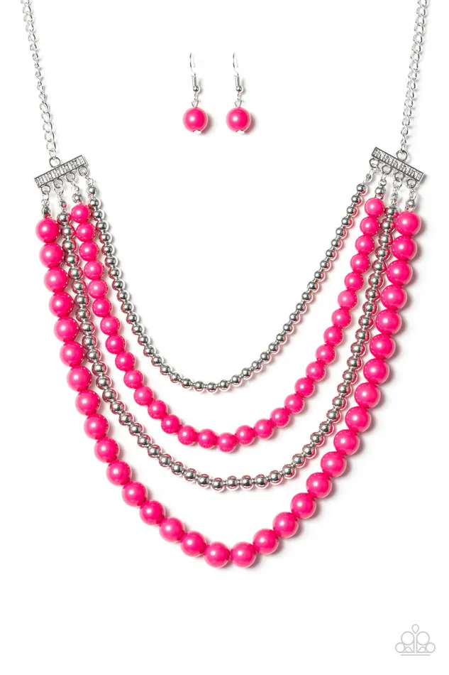 Paparazzi Necklace A FOURce To Be Reckoned With Pink Paparazzi Jewelry Necklaces