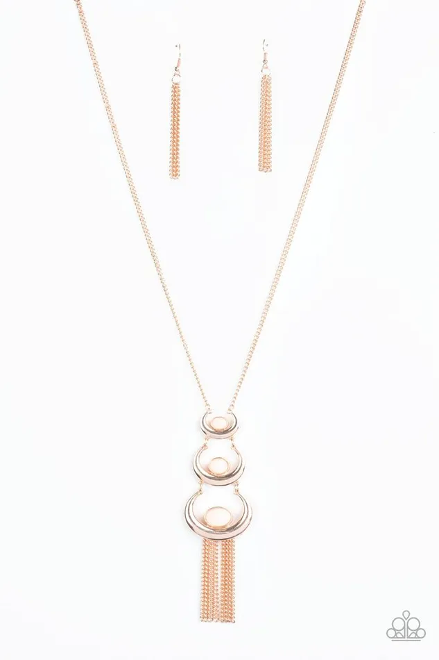 Paparazzi Necklace As MOON As I Can Rose Gold Paparazzi Jewelry Necklaces Paparazzi Necklace As MOON As I Can Rose Gold Paparazzi Jewelry Necklaces