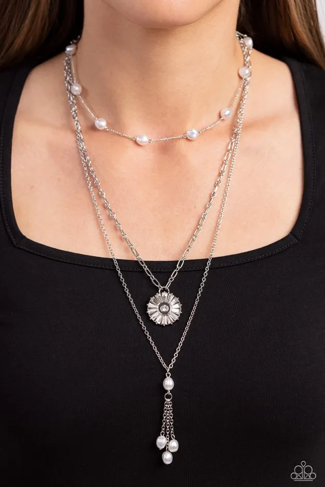 Paparazzi Necklace Audaciously Austen White Paparazzi Jewelry Necklaces