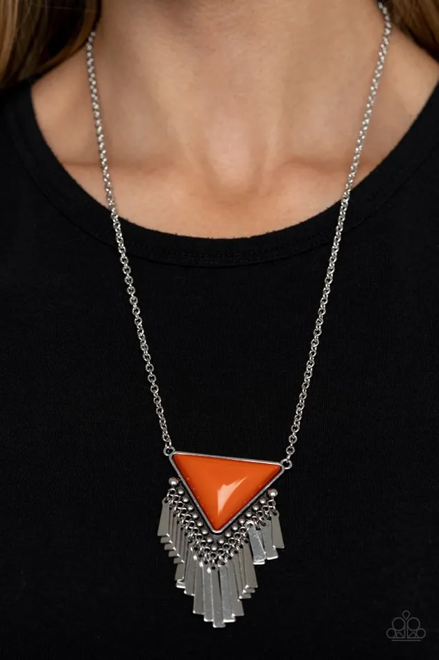 Paparazzi Necklace Badlands Bonanza Orange Paparazzi Jewelry Necklaces