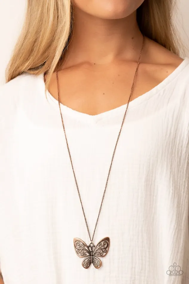 Paparazzi Necklace Butterfly Boutique Copper Paparazzi Jewelry Necklaces