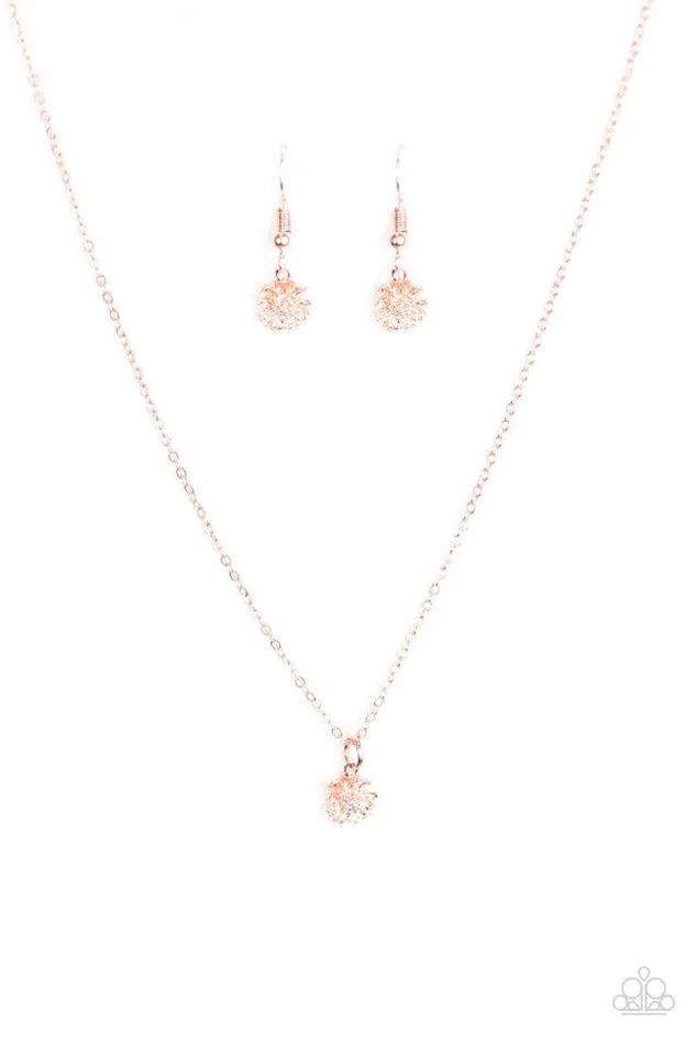 Paparazzi Necklace Carnation Coronation Rose Gold Paparazzi Jewelry Necklaces