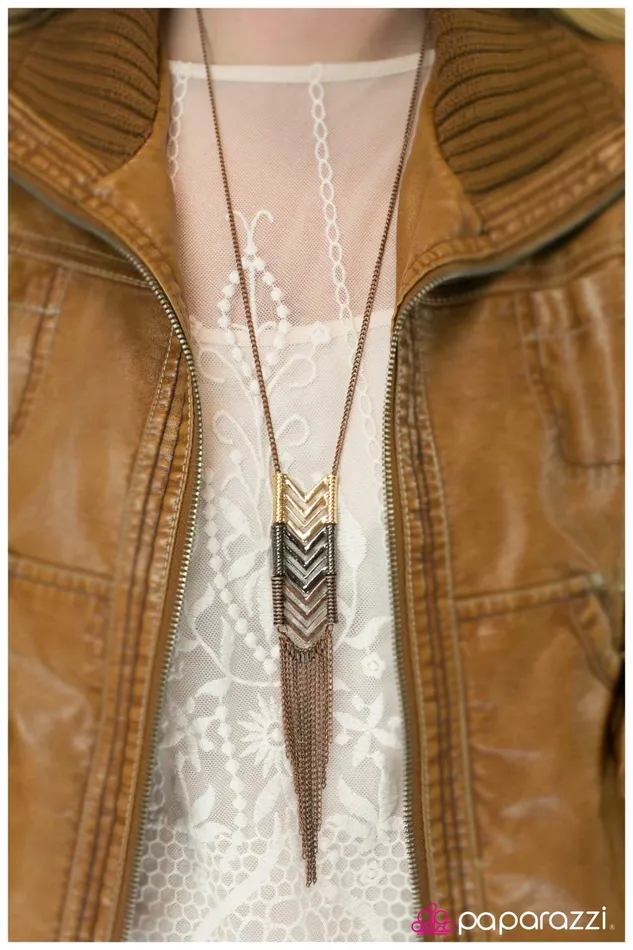 Paparazzi Necklace Catch Me If You Can Copper Paparazzi Jewelry Necklaces