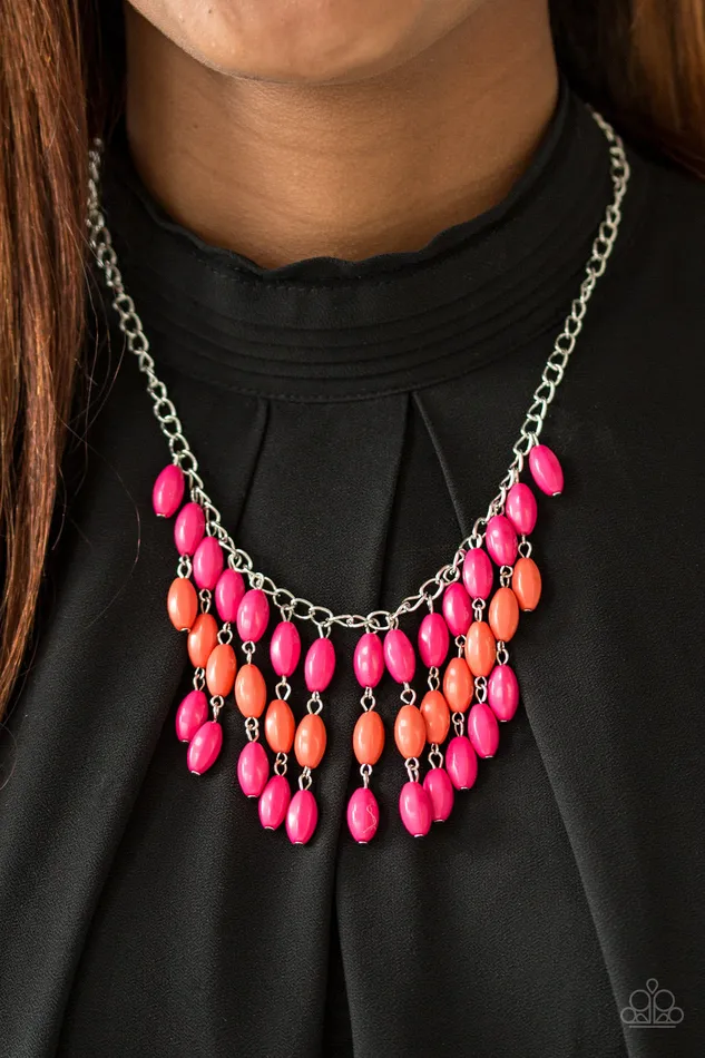 Paparazzi Necklace Delhi Diva Pink Paparazzi Jewelry Necklaces