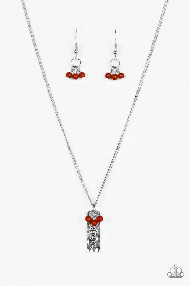 Paparazzi Necklace Dont Stop Believing Red Paparazzi Jewelry Necklaces