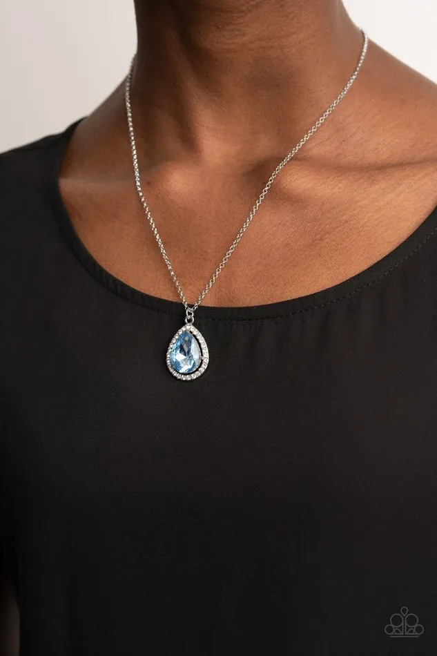 Paparazzi Necklace Duchess Decorum Blue Paparazzi Jewelry Necklaces