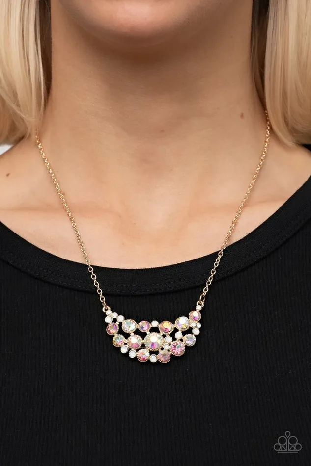 Paparazzi Necklace Effervescently Divine Gold Paparazzi Jewelry Necklaces