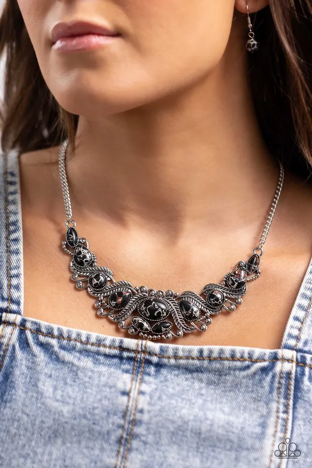 Paparazzi Necklace EYE Wish I May Black Paparazzi Jewelry Necklaces