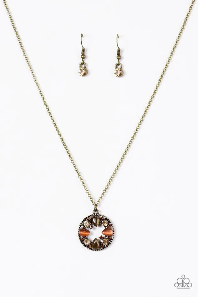 Paparazzi Necklace Eyes On The Prize Brass Paparazzi Jewelry Necklaces