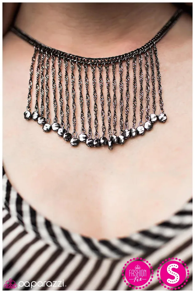 Paparazzi Necklace Hey Jealousy Black Paparazzi Jewelry Necklaces